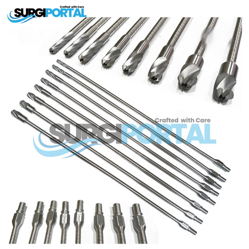 Orthopedic Flexible Reamer Surgical Instruments Set 8 pcs
