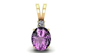 Authentic 2.00 Ratti 1.00 Carat Special Quality Natural Katela Amethyst Gold Plated Pendan