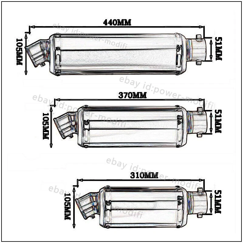Silenciador trasero deslizable tubo de escape medio CB500F CB500X para Honda CBR500R 2016-2025 Foto 4 de 4