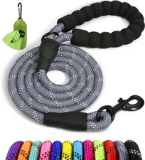 Taglory Rope Dog Leash 6 FT with Comfortable Padded Handle Highly Reflective ...
