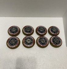 Inline Skate Wheels 72mm 80A   Set of 8 w/ Bearings NO AXLES 
