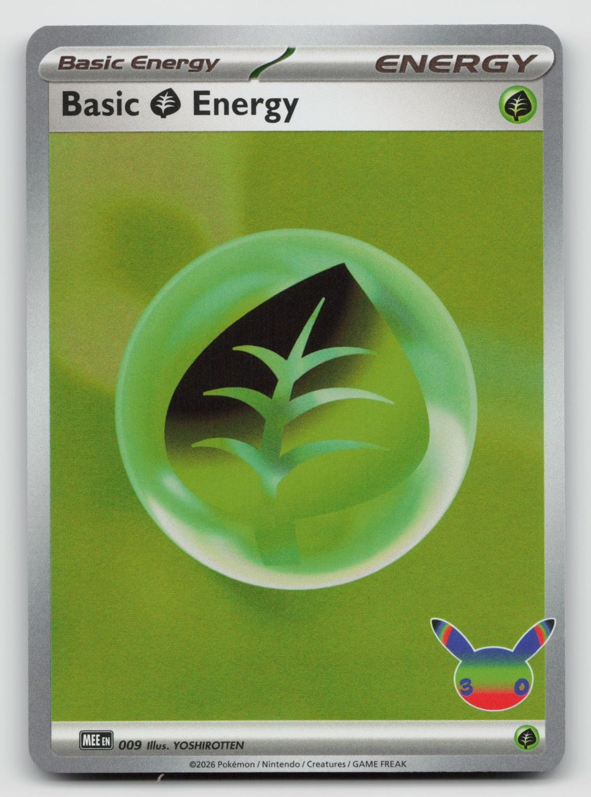 Basic Grass Energy 009 MEE: Mega Evolution Energies Holo Pokemon NM/M