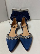 Women Satin Flat Rhinestone Ankle Strappy Buckle Bride Shoes W Matching Clutch