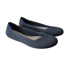 Rothy  s The Flat Navy Blue Knit Round Toe Ballet Flats Women  s Size 8 Minimalist