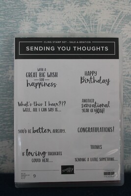 Stampin' Up Stamp Set 9 SENDING YOU THOUGHT Rubber Sayings Phrases I