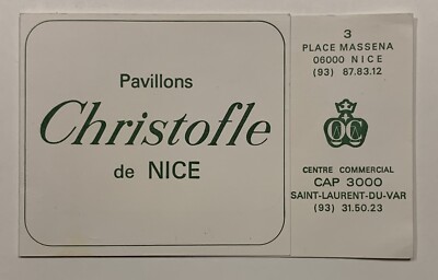 BROCHURE: 1976 PAVILLONS CHRISTOFLE DE NICE -Saint Laurent Du Var-Mariage Listes
