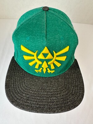 Legend of Zelda Link Snapback Adjustable Flat Bill Green Hat / Cap