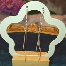 Sterling Silver Drop Thread Earrings Brand New In Box