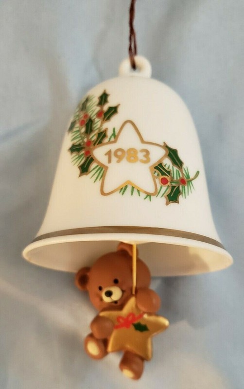  Hallmark Keepsake Ornament Teddy Bear Ringer 1983 Vintage