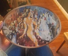 Godiva Chocolate 2005 Limited Edition Keepsake Tin Oval 9.5 Inches Long