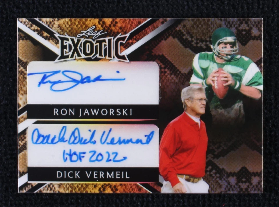 2023 Leaf Exotic Dick Vermeil Ron Jaworski #DA-16