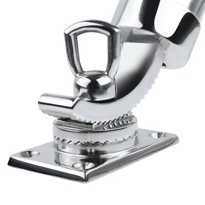 2X Stainless Steel Fishing Rod Holder Outrigger Plug-in Boat Rod Holder Strap EB - Foto 2