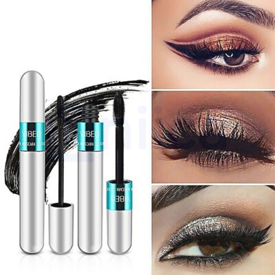 Vibely Lash Volumizer 4D Fibre Waterproof Long Lasting Mascara 2 in 1 Pinsel UK