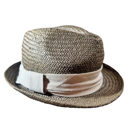 Banana Republic Straw Black Fedora Hat s-l400.jpg main image 4