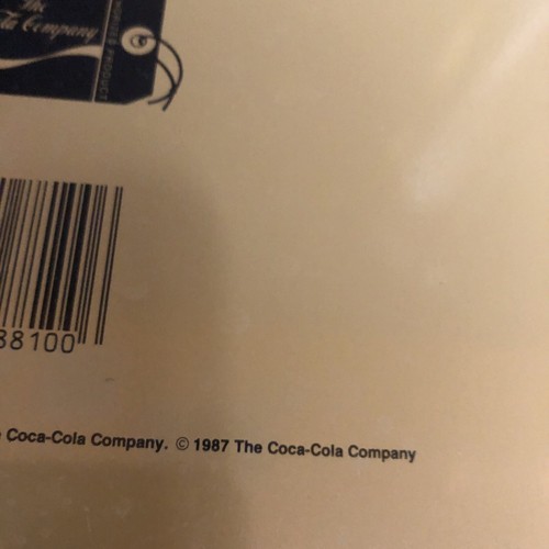 Vassoio Coca-Cola Babbo Natale 1987 vintage con sacco giocattolo che contiene bottiglia coca cola - Foto 6 di 9