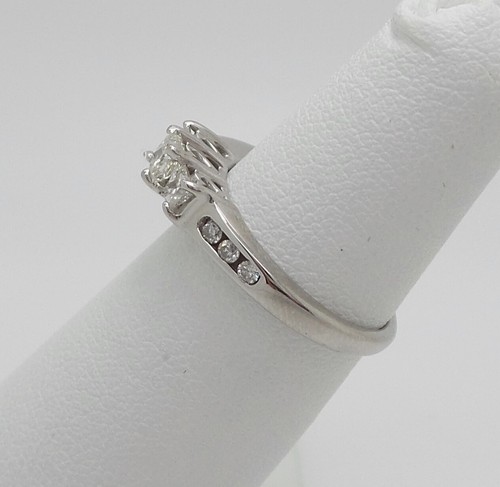 1/2CT Natural Diamond Engagement Anniversary Wedding Bridal Ring 14K White Gold - Picture 6 of 13