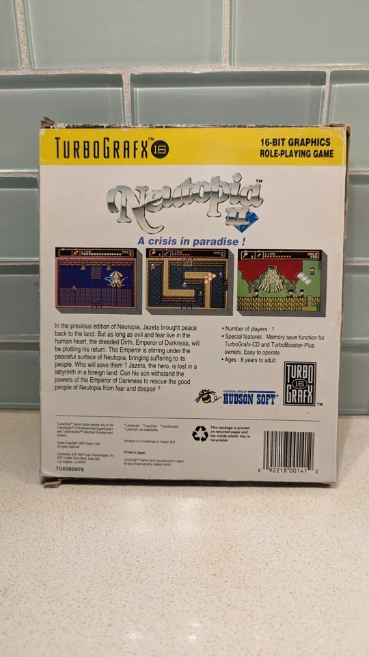 VERY RARE Neutopia II box only no game or case (TurboGrafx-16, 1992) - Image 3 of 4