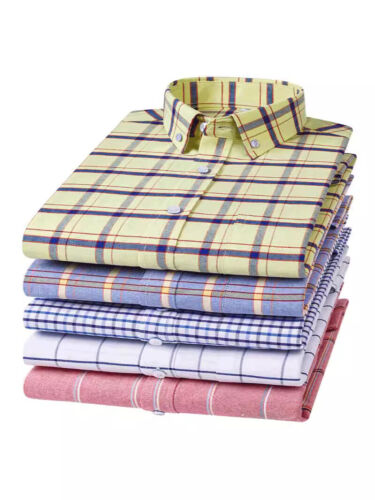 Camisas Oxford de vestir para hombre formales de negocios mangas largas de algodón informales Camisas Prendas para el torso - Imagen 4 de 15