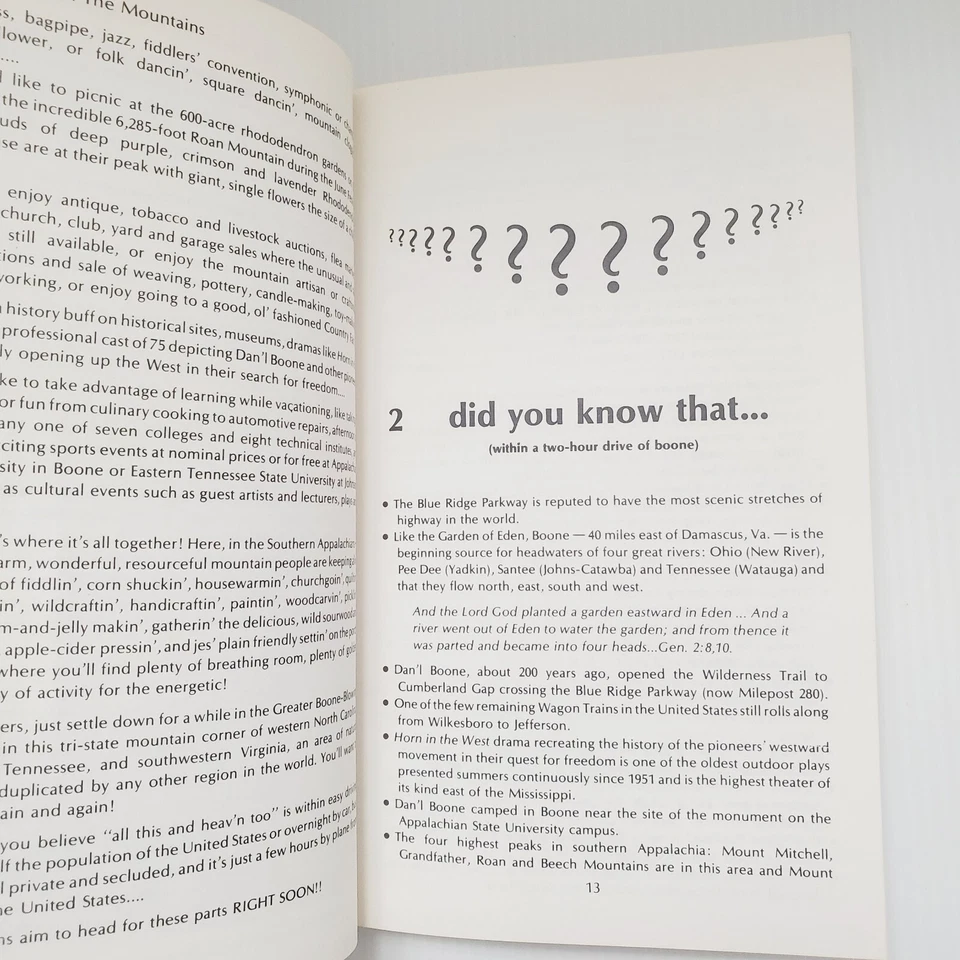 Joy in the Mountains Paperback Book Blue Ridge Mountain Appalachian 1977 Vintage Foto 4 de 4