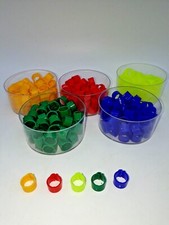 Taubenringe Clipsringe 8mm  10 Stück Vogelringe Kükenringe Kunststoff Plastik