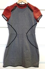 SILENCE & NOISE Urban Outfitters Mini Oriental QiPao Dress Sz XS Red White Black