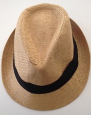 Women Men Fedora Trilby Gangster Cap Summer Beach Sun Straw Panama Hat Bow