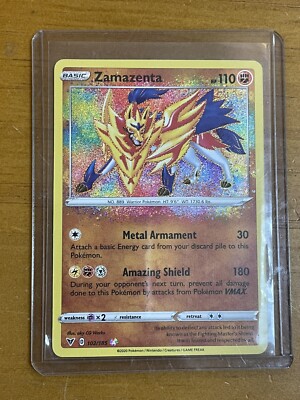 Zamazenta 102/185 Pokemon TCG Vivid Voltage Amazing Rare Holo TCG