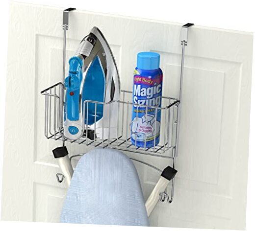 Over-The-Door/Wall-Mount Ironing Board Holder Chrome-image