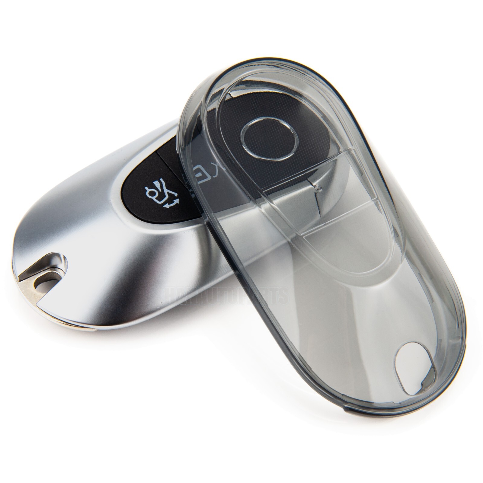 Transparent Black TPU Car Key Fob Case Cover for Mercedes-Benz C E S Class GLC