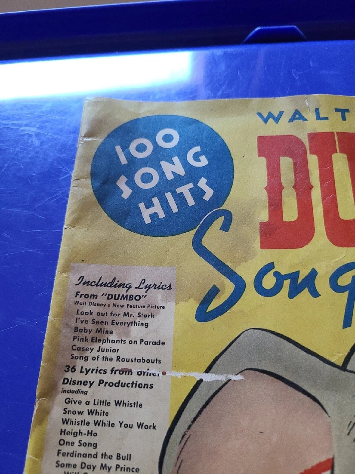 Libro de canciones Disney Dumbo-1941 100 canciones Foto 2 de 4