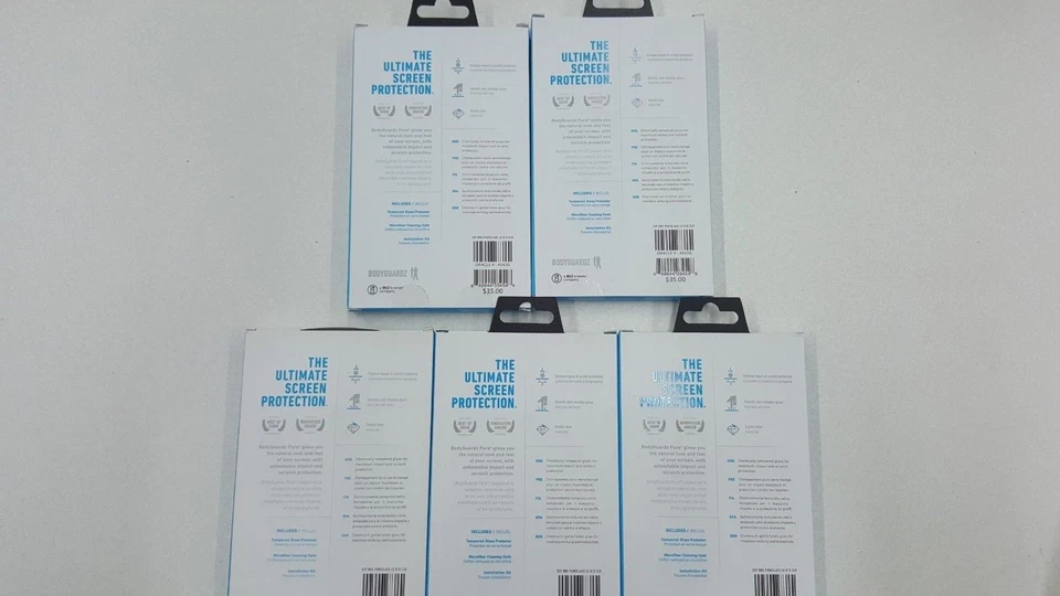 Lot of Bodyguardz Pure LG K10 New Tempered Glass Screen Protector x3 x5 x10 - Image 4 of 4