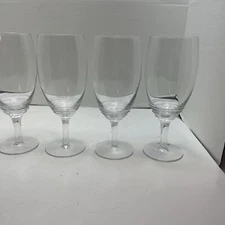 Mikasa Clear Swirl Iced Beverage Glasses Iced Tea 8 3/4" Tall Set of 4