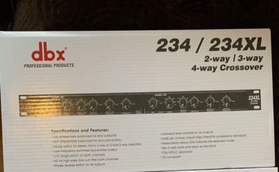 DBX 234 XL Stereo 2/3/4-Wege Frequenzweiche DJ Equipment + Käfigmuttern