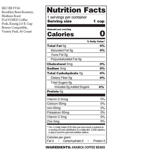 Brooklyn Bean Roastery, Flavored Med Roast Pods,2.0 Keurig,Variety Pack,40 Ct - Picture 3 of 10