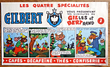 BUVARD - CAFÉ GILBERT - THÉ - CONFISERIE AVENTURES GILLES ET BERTRAND N°1 PESCH