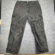 Marithe Francois Girbaud Jeans Mens 40 x 33 Black Shuttle Tape Baggy