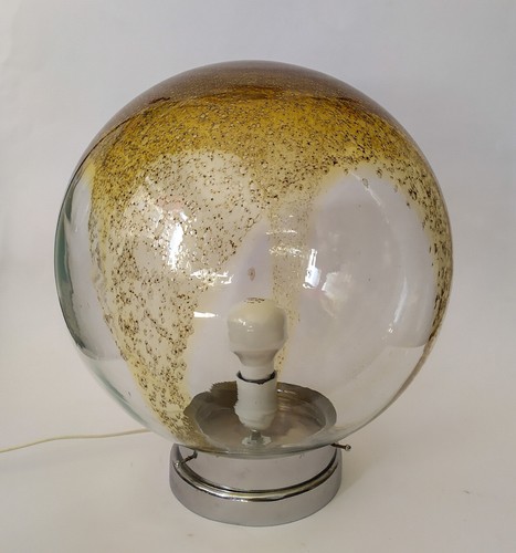 ♥ ENORME LAMPADA SFERA BOULE VINTAGE VETRO MURANO ORO BROTTO DESIGN VEART NASON - 第 3/8 張圖片