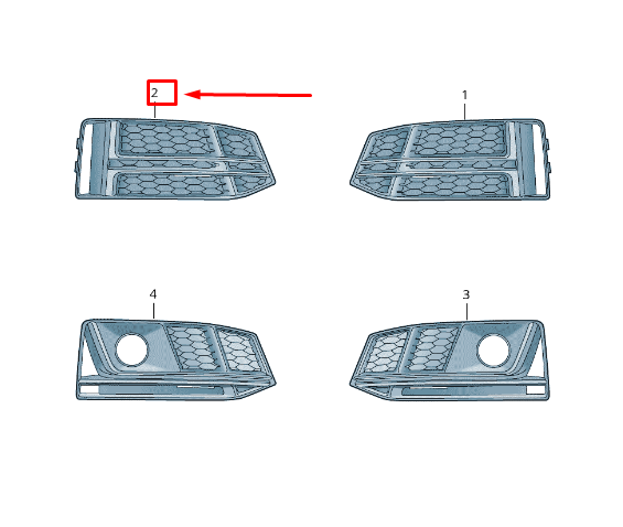 NEW AUDI TT FV FRONT RIGHT AIR GUIDE GRILLE 8W0807682FSQF