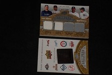 BRAUN, LEE, CRAWFORD, DAMON, YOUNG + 2009 UD BALLPARK GAME USED 8 SWATCH CARD