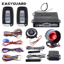 Auto car alarm PKE remote start push button keyless entry security alarm system