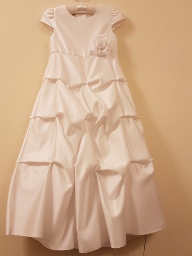 Girls White Silk Dress (Debenhams 