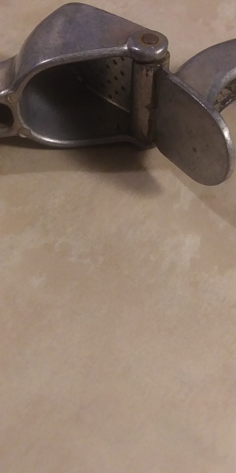 VINTAGE Cast Aluminum Garlic Press Made in Italy 6" long/11" long