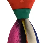 SANTOSTEFANO di Italo Ferretti Mens Silk XL Necktie ITALY Luxury Multi-Color EUC