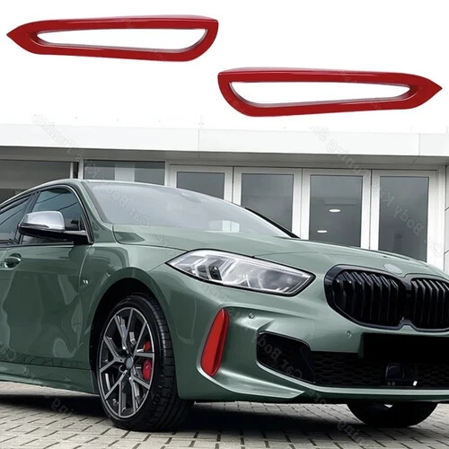 BMW 1 Series F40 2019+ M-Pack M135i 128ti Red Front Bumper Side Vent Covers 2pcs - Picture 1 of 4
