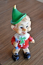 Vintage Pinocchio trombetta Ledra Plastic Pupazzo Giocattolo Walt Disney