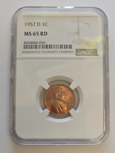 1956 D Denver Mint Lincoln Wheat Cent NGC Graded MS66RD RED
