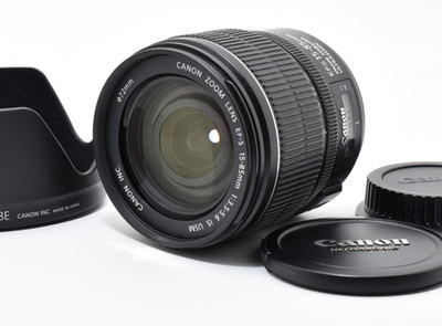 Canon EF-S 15-85mm f/3.5-5.6 IS USM Wide Angle Zoom Lens w/Caps Hood from Japan