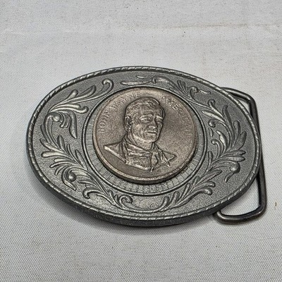 Vintage John Wayne THE DUKE Belt Buckle Medallion Coin Western Collectible
