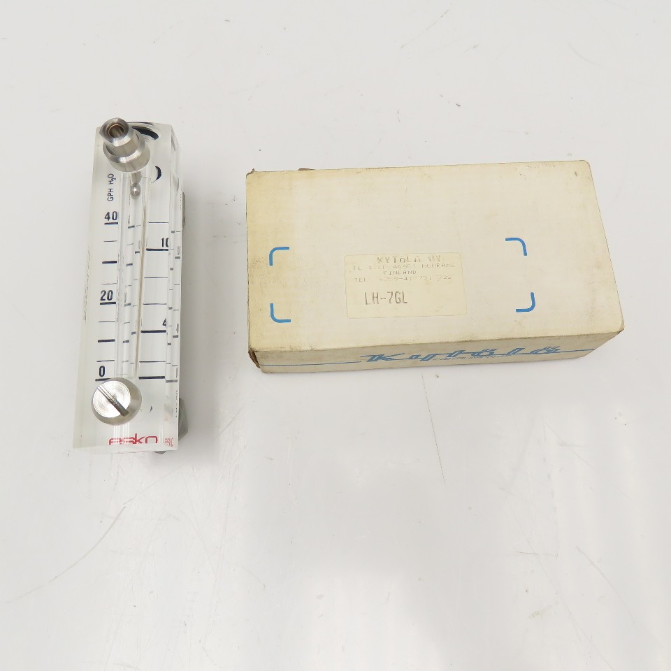 Kytola OY LH-7GL Flow Meter 0-40 GPH Water 0-100SCFH Air 3/4-20 UNEF