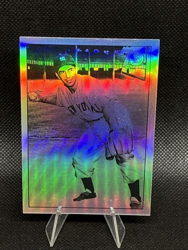 PHIL RIZZUTO 2017 Bowman Chrome Baseball Card #48B-PR Bazooka Joe Refractor NY - Picture 3 of 4